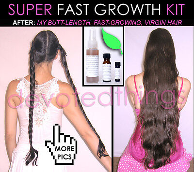 Mejor Super Rapido Crecimiento Del Pelo Sistema Crecimiento Natural Del Cabello Productos Kit De 3 Ebay