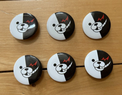 (Qty 6) Monokuma Danganronpa Pin (1.25