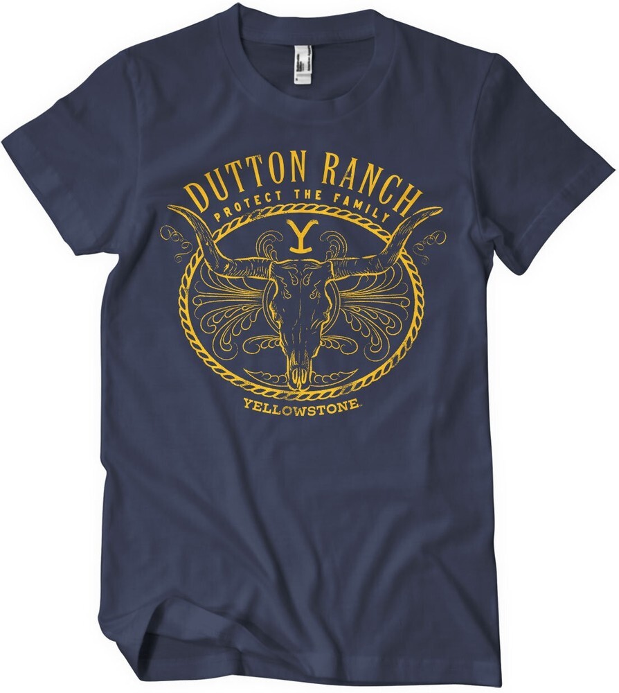 Футболка Yellowstone Protect The Family темно-синего цвета 5490₽