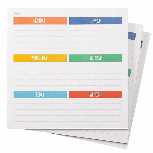 Weekly Desk Pad Calendar 2019 I To Do Notepad Daily Desktop