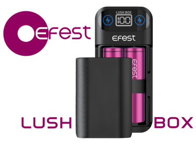 Efest Lush Box Powerbank Ladegerät für 18650 3,6V -3,7V Lithium Ionen Akkus