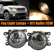 Pair Of Fog Light Driving Lamp H11 Halogen Bulbs 55w - Right Left Side Pair Of Fog Light Driving Lamp H11 Halogen Bulbs 55w - Right Left Side