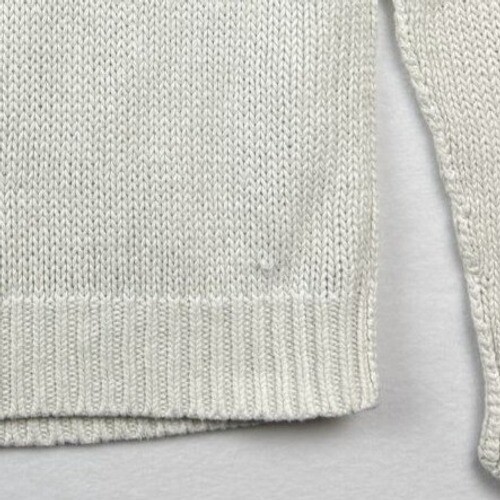 Pull homme Michael Kors col V GRAND blanc gris lin cachemire mélangé pull - Photo 8/8