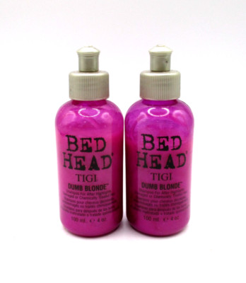 Lot/2 Tigi Bed Head Dumb Blonde Shampoo For After Highlights ~ 4 oz / 100 ml x 2