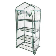 Garden Elements Plastic Indoor/Outdoor Greenhouse, Small, Clear, 27x19x62