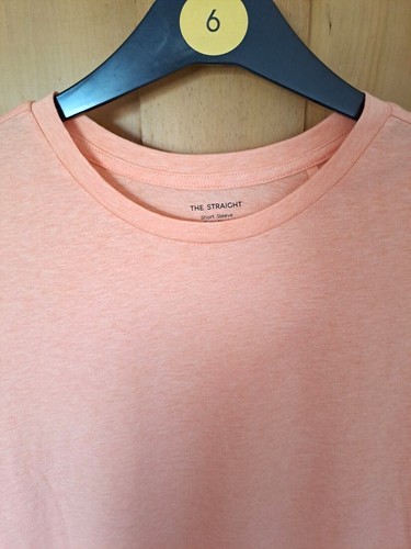 MARKS AND SPENCER / M&S LIGHT CORAL BAUMWOLLE RUNDHALSAUSSCHNITT T-SHIRT - DIE GERADE GRÖSSE 6 - Bild 2 von 2