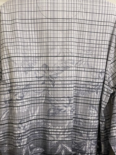 Tommy Bahama Shirt Mens Medium White Gray Button Up Long Sleeve Dress Shirt - Picture 7 of 7
