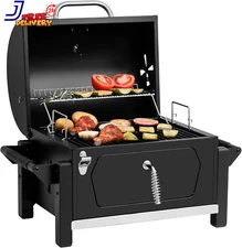 Royal Gourmet Charcoal Grill Portable Tabletop Side Handle Outdoor BBQ Cooker