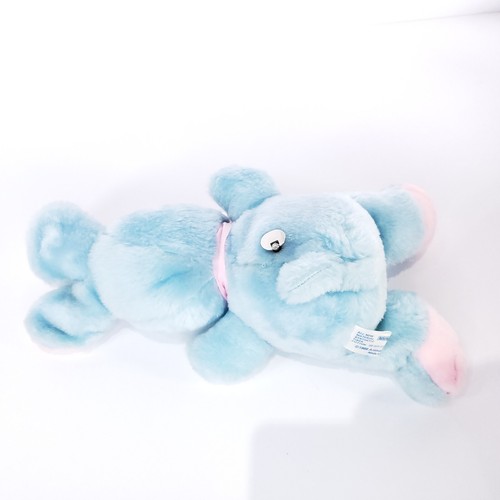 Animal Playthings Vintage Osterhase Hase 1986 blau rosa musikalisches Aufziehspielzeug - Bild 7 von 12