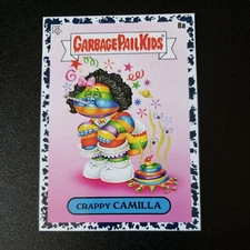 CRAPPY CAMILLA 8a GARBAGE PAIL KIDS 2022 BOOK WORMS BLACK GPK CHECKLIST CARD 