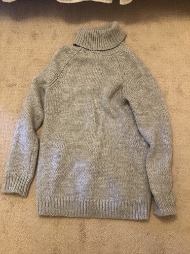 Gap Turtleneck Sweater Extra Small XS Gray Long Sleeve Heavy Roll Neck Pullover - Picture 3 of 5