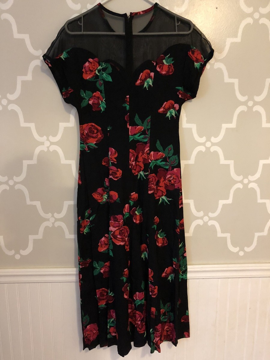 ワンピース vintage SCARLETT Floral roses maxi dress vintage SCARLETT Floral roses maxi dress