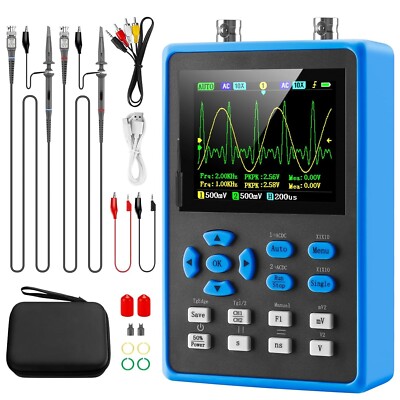 Handheld Digital Oscilloscope 2Channels 3Triggers 120Mhz Signal Generator 500MS