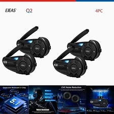 EJEAS Q2 Motorcycle Helmet  Intercom Bluetooth 2 Person Full Duplex Intercom 4pc