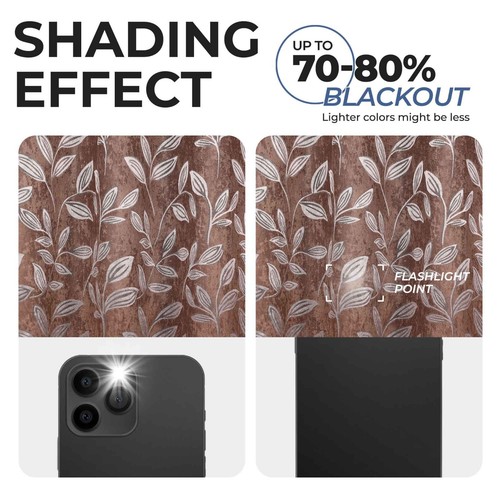 Leaves Washable Grommet 70" Wide Room Darkening Blackout Curtains, Set of 2 - Picture 57 of 158