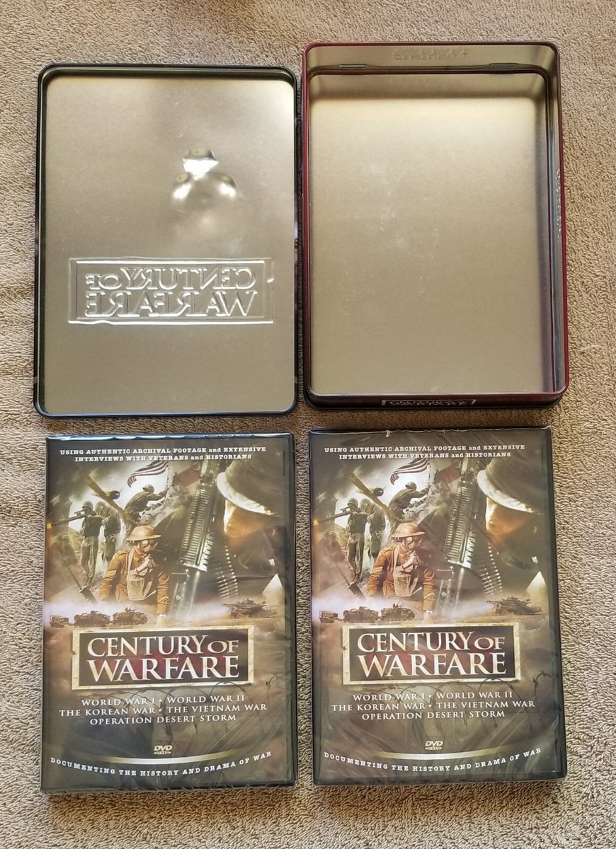 Century of Warfare 2-DVD Metal Box Set WWI WWII Korean Vietnam