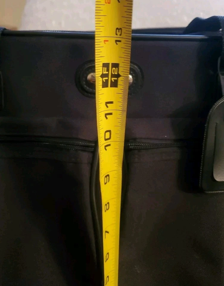 Bolsa de mano vintage Jaguar negra con varios compartimentos Foto 3 de 4