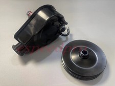 Bbc Sbc Chevy Black Saginaw Style Power Steering Pump W Double Groove Pulley