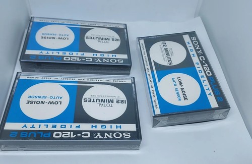 SONY C-120 PLUS 2 Blank Audio Cassette Tapes (Sealed) NOS! New! 12 Pcs In Box - Picture 16 of 20