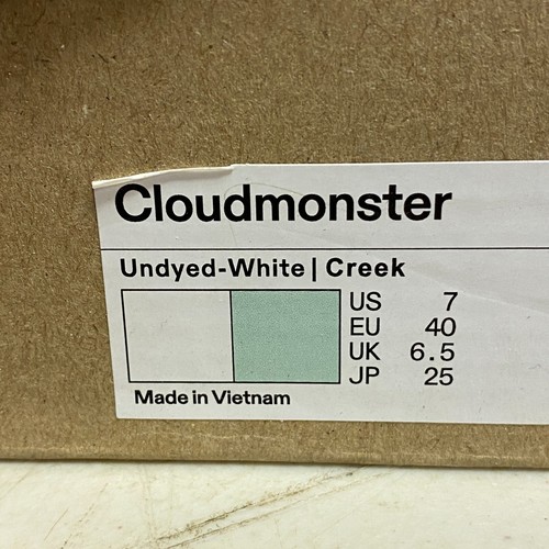 On Cloud Men's Running Shoes CloudMonster Undyed-White/Creek 61.98243 Size 7M - Picture 12 of 13