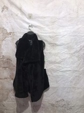 Nwt Peace & Pearls Open Front Black Vest Ribbed Textured Back Sz M