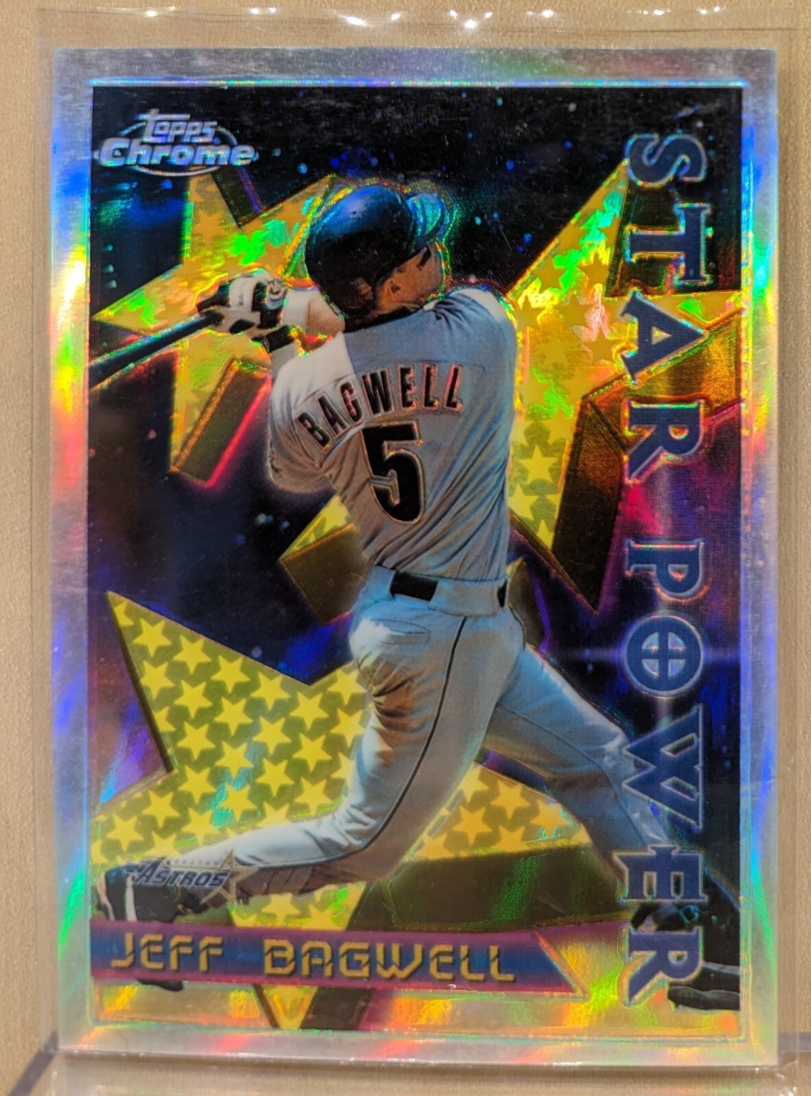 1996 1st FIRST Topps Chrome REFRACTOR #4 Jeff Bagwell HOF RARE ICONIC PARALLEL