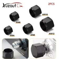2pcs  4/6/8 /10/12 Female AN Flare Fitting Cap 6AN 8AN 10AN Block Off Aluminum