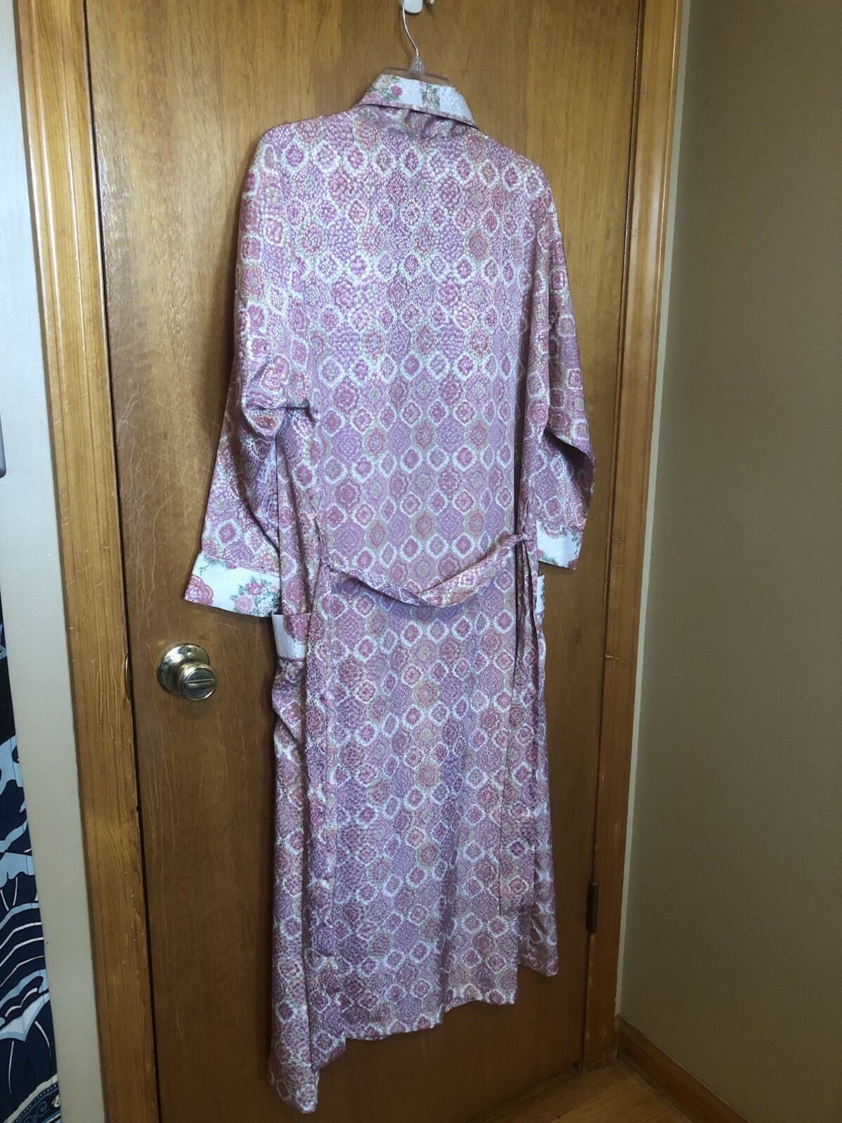 Fantasies By Morgan Taylor Pink Floral Kimono Robe Women’s Size P/S