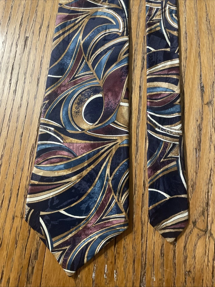 De colección Usado en Excelente Condición Hanover St. Corbata de seda abstracta Tie Works Ltd. EE. UU. Foto 4 de 4