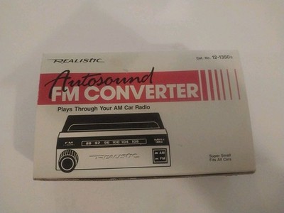 Realistic vintage Autosound FM converter (12-1350B) for AM car radio NOS