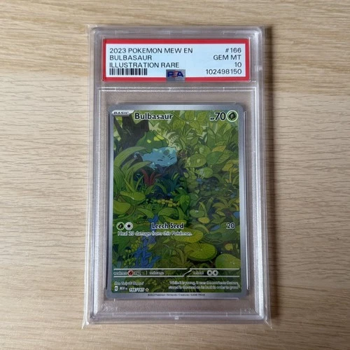 Bulbasaur 166/165 Pokemon Scarlet & Violet 151 Illustration Rare PSA 10 GEM MINT