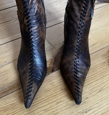 spitze Schnürstiefeletten Leder 38 miu Gr. 38 Venezia