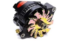 Alternator, GM Style Race, 100 amp, 16V, 1-Wire, No Pulley, Black, Rear Post