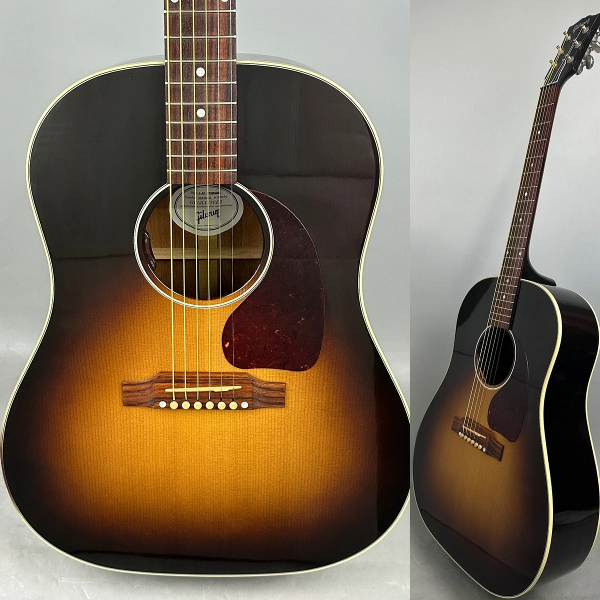 Guitarra eléctrica acústica Gibson J-45 Standard 2021 vintage Sunburst con es...