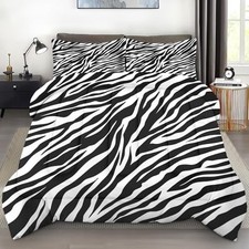 Comforter Set Size Retro Soft Bedding for Kids and Adults, Queen Zebra Stripe
