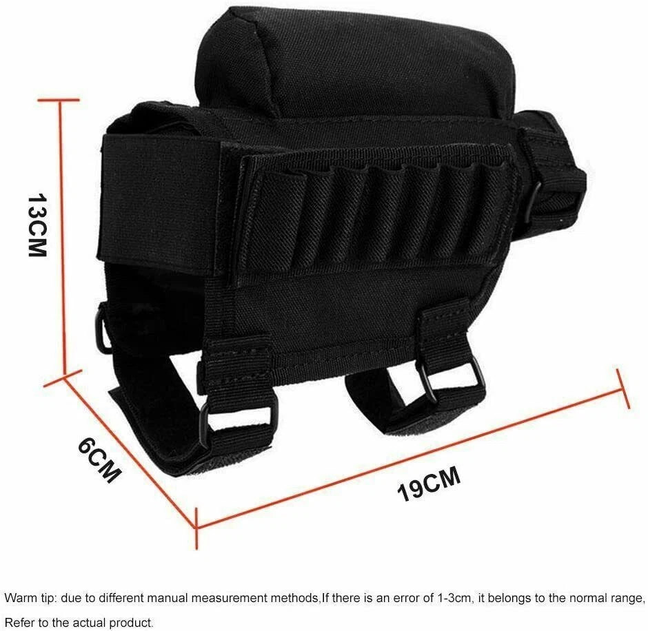 Tactical Military Buttstock Rifle Cheek Rest Pouch Bullet Holder Bag Ammo Case - Image 4 of 4