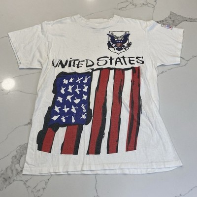 Vintage World Cup 1994 Soccer T Shirt Adult Medium Pre Shrunk USA Flag Logo 90s