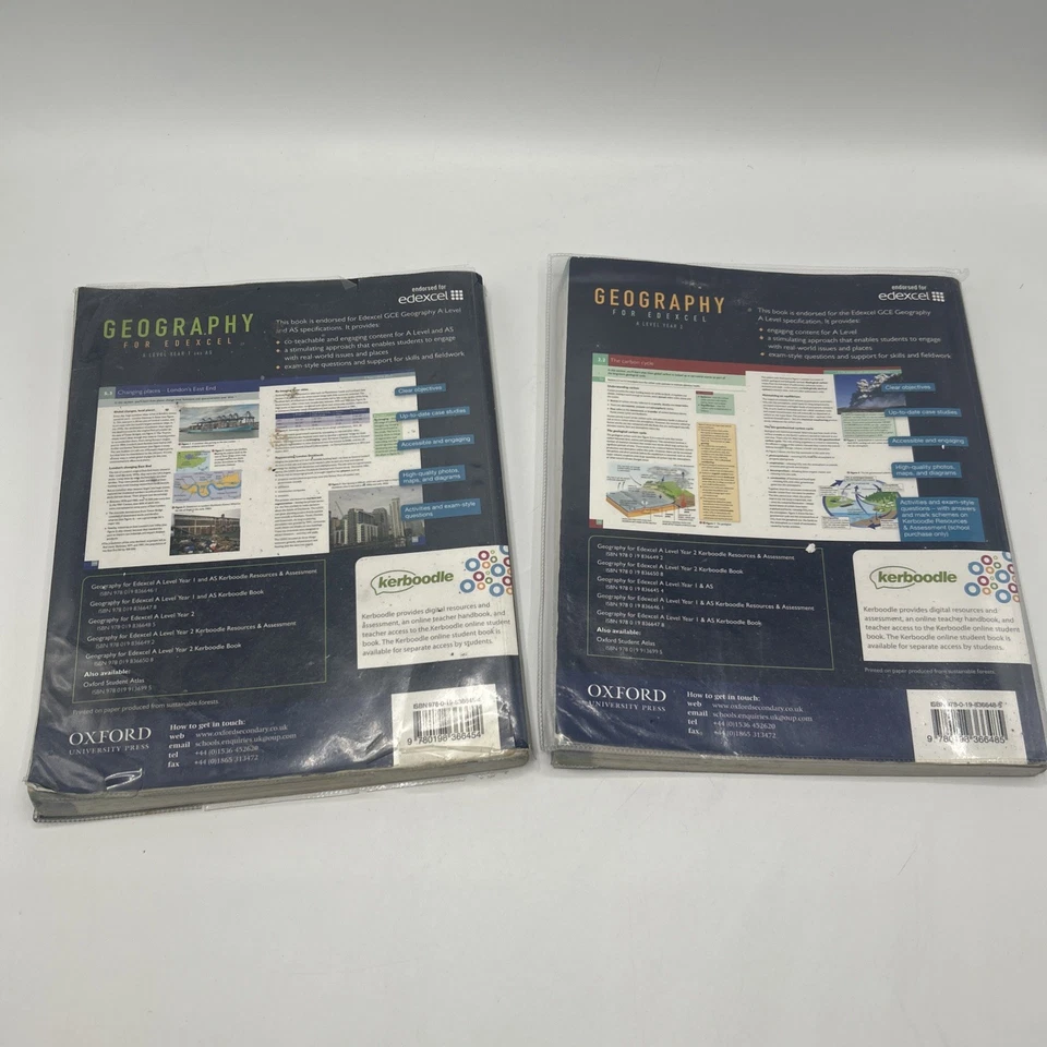 Geography Edexcel A Level Revision Guides or Books for Years 1 and 2 Oxford - Image 2 of 4
