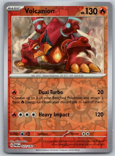 Volcanion 022/182 Rare Paradox Rift Pokemon Reverse Holo Near Mint