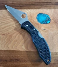 Spyderco Clipit Delica Blade Black AUS-8 Seki City Japan
