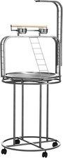 Parrot Stand Large Bird Perch Stand W/ Toy Hook  3 Ladders Parrot Perch W/ Easy