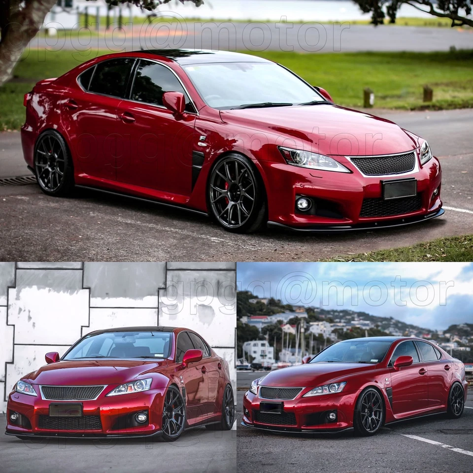 Alerón divisor de labios parachoques delantero estilo CF L de fibra de carbono para Lexus IS F 08-2013 Foto 2 de 4