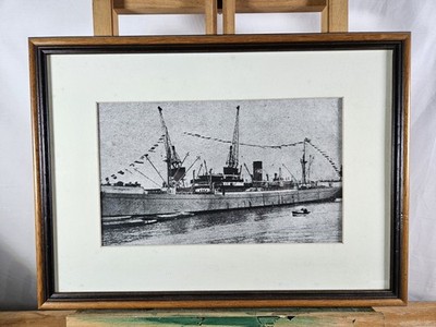 SS ST MERRIEL ROYAL ALBERT DOCK LONDON VINTAGE SHIP PRINT SOUTH AMERICA VOYAGE