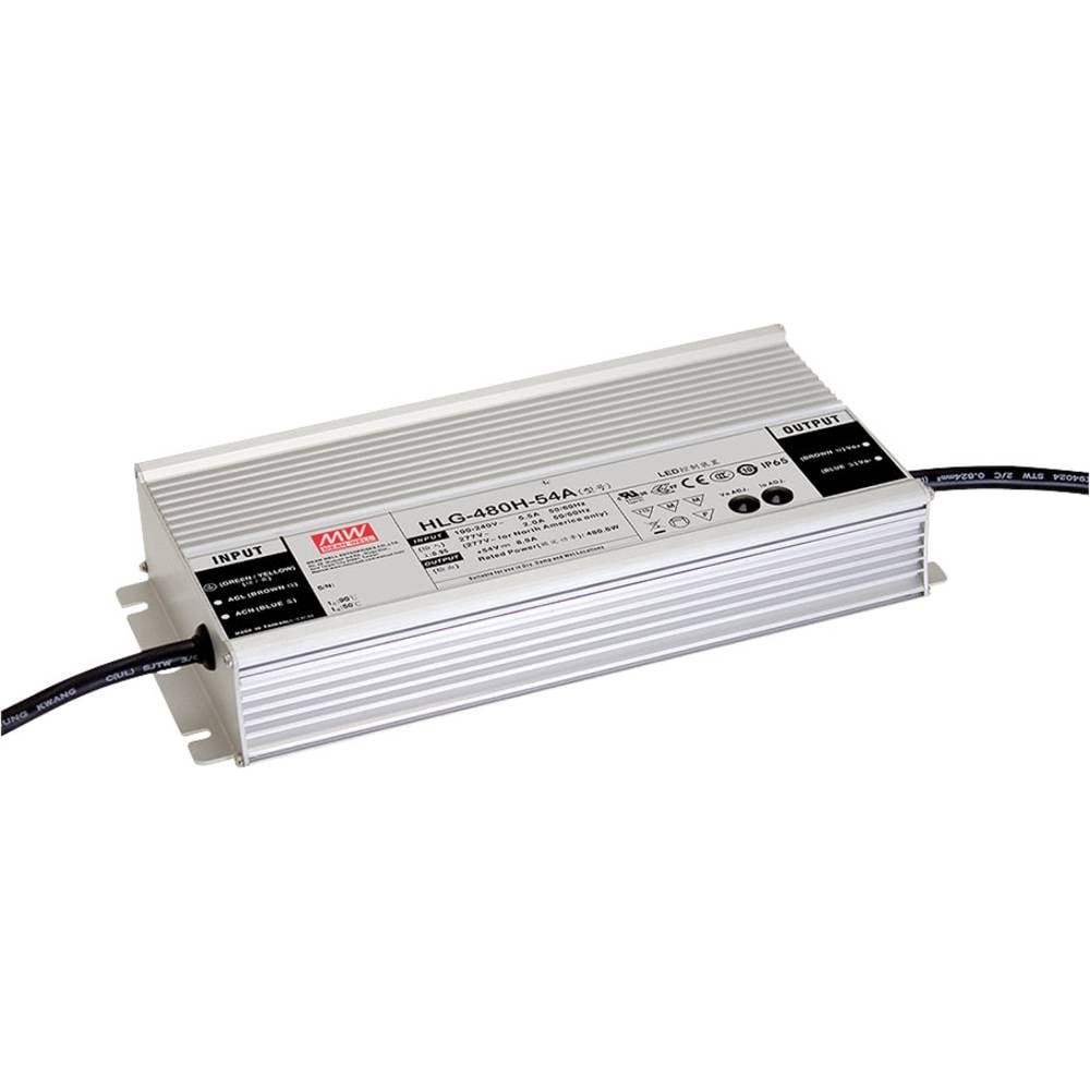 Driver de LED MEAN WELL HLG-480H-54A transformateur tension constante courant constant