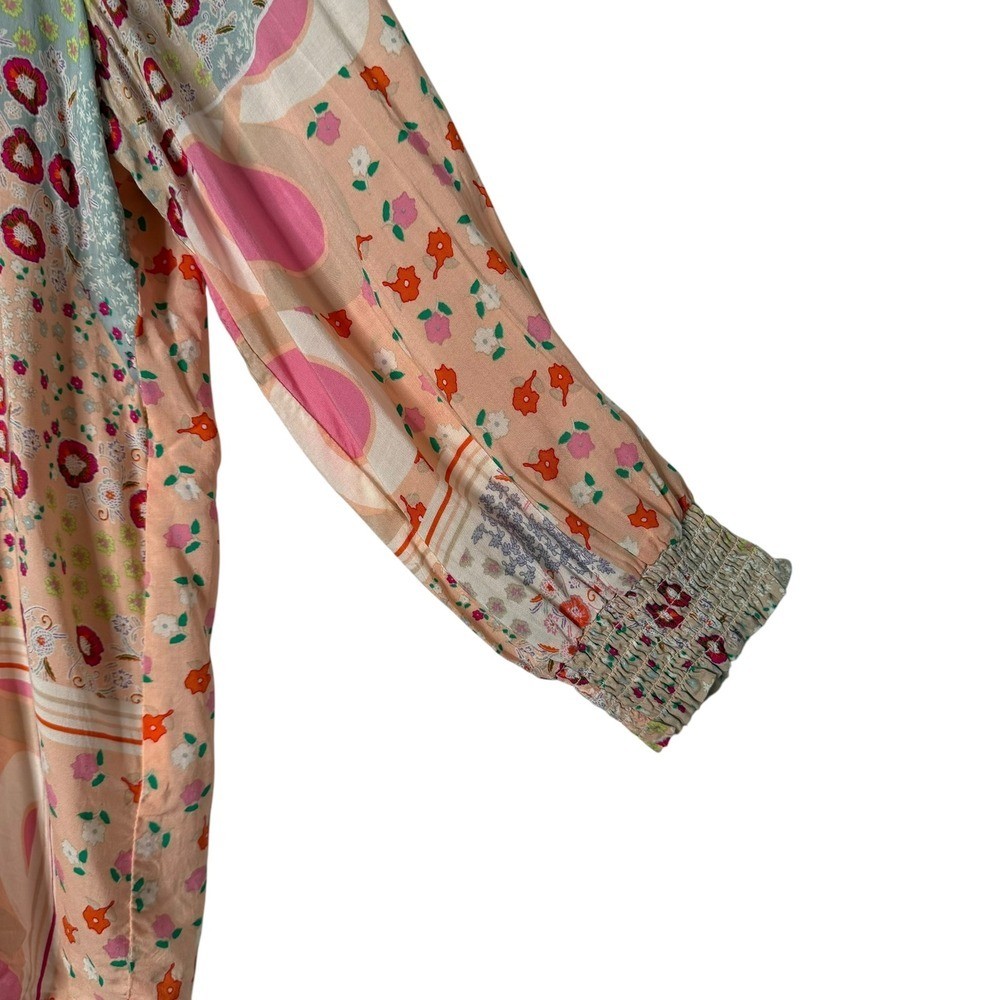 Rose & Olive BOHO Patchwork Eclectic Tunic Top Si… - image 3