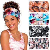 Haarband Damen, 4 StüCk Breite Stirnband Damen Boho Headband Weiche Elastische H