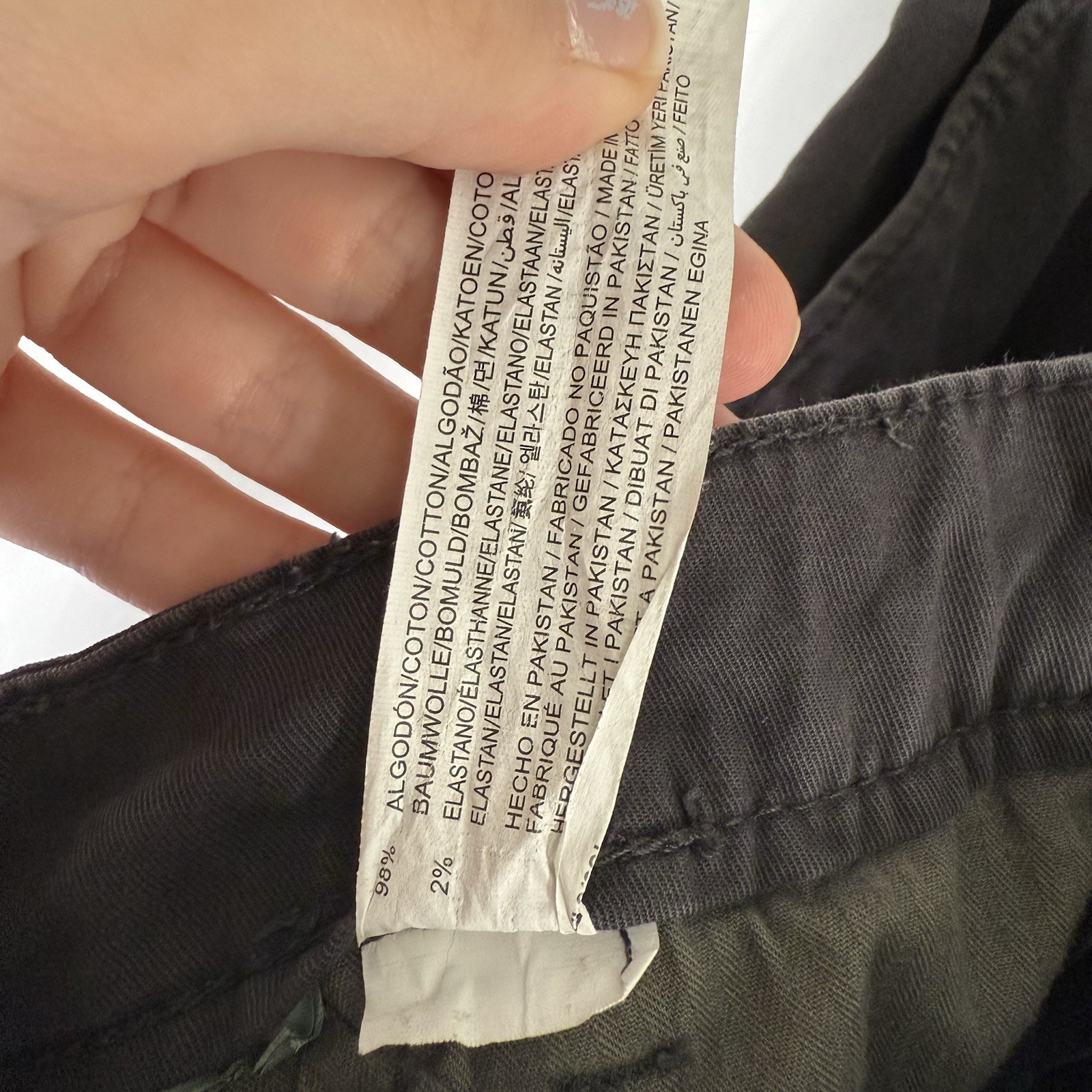 Zara Pants Men's 32 Solid Grey Chino Flat Front Button Zip Cotton Blend thumbnail 7