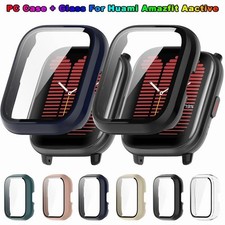 PC Watch Case Glass Screen Protector for Huami Amazfit Active A2211   Tempered