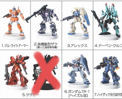 ガンダム　mini figure selection    plus〜plus８ Gundam Mini Figure Selection Plus No.8 7 Figures Set Japan