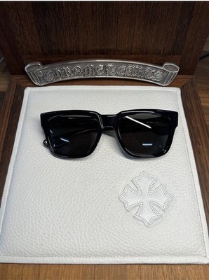 Chrome Hearts Box-Officer Men's Square Sunglasses Black Acetate